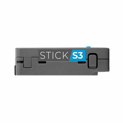 StickS3 side shell photo for physical orientation and button placement