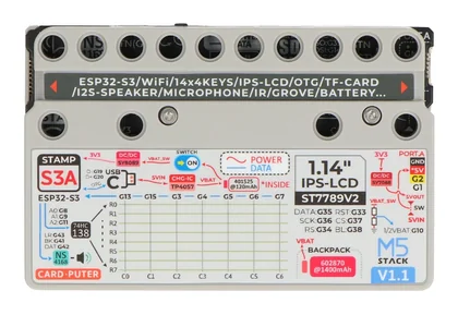 Cardputer pinout reference for ESP32 Bit Pirate wiring