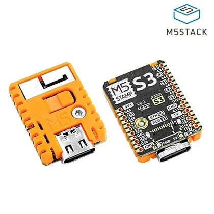 StampS3 pinout reference with 3V3, 5V, GND, EN and GPIO labels