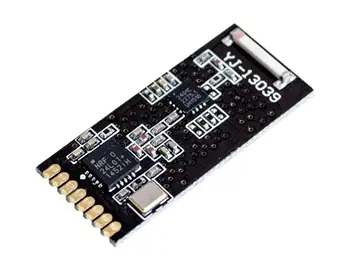 nRF24L01 PA LNA ceramic antenna module front photo with edge header and RF components.