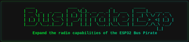 Banner of the ESP32 Bus Pirate Expander page