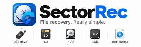 SectorRec — File recovery. Really simple.